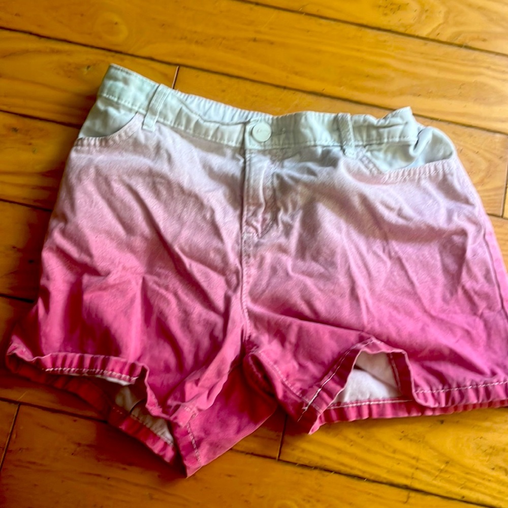Cute pink and white ombré shorts